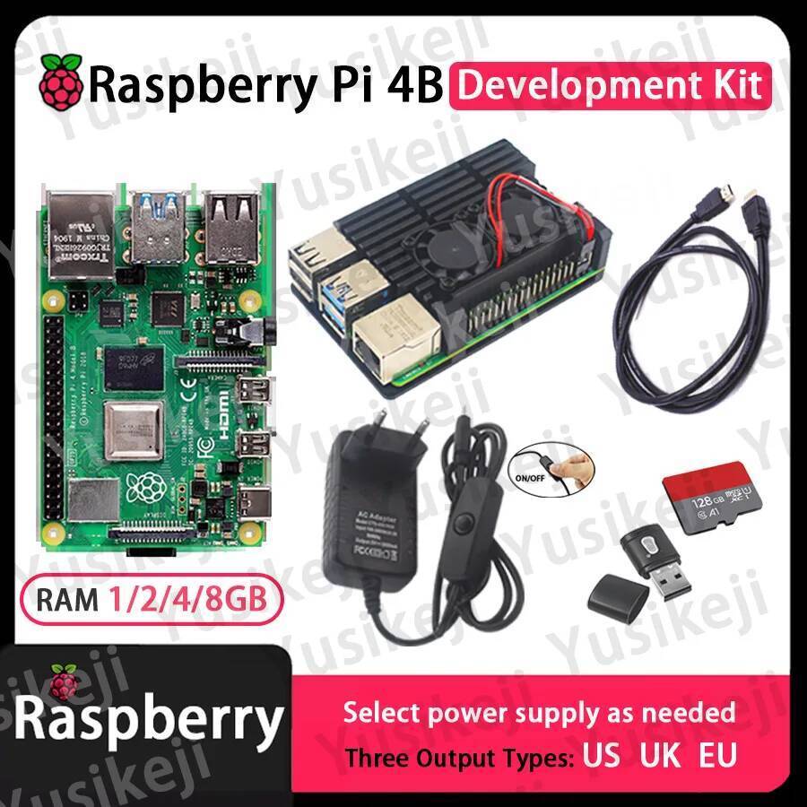 Raspberry Pi 4B Kit Starter Kit Development Kit (4B RAM2/4/8GB Board/ Card Reader/ 128GB SD Card/ แห