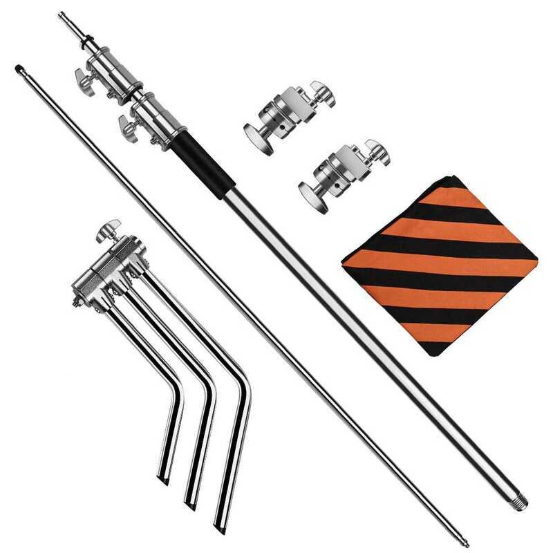 2.6M/8.5FT สแตนเลส Century ขาตั้งไฟพับได้ขาตั้งกล้อง Magic ขาการถ่ายภาพ C-Stand สําหรับ Spot Light,S