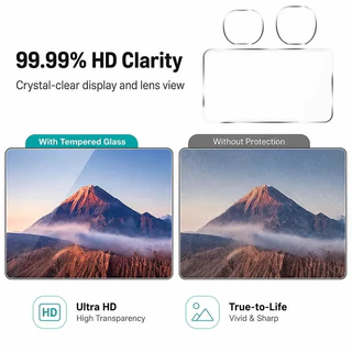 กระจกนิรภัย Flim สําหรับ DJI Osmo Pocket 4P ป้องกันหน้าจอ Anti-Scratch เลนส์ฟิล์มฝาครอบป้องกันสําหรับกระเป๋า 4P อุปกรณ์เสริม