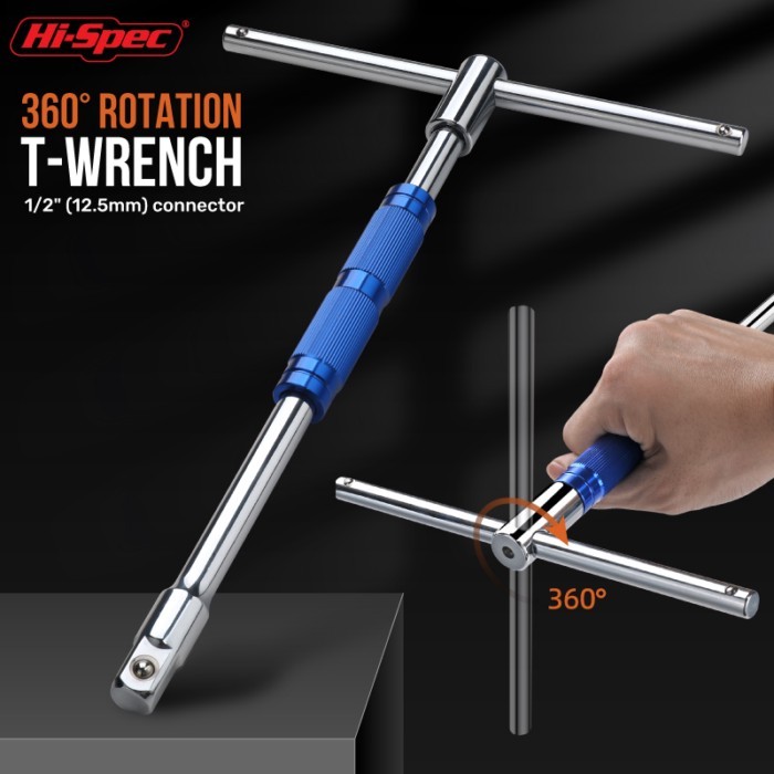 Hi-Spec T Handle Hexagon Wrench Adjustable Hex Allen KEY Wrench Spanner Socket Wrench Automotive to