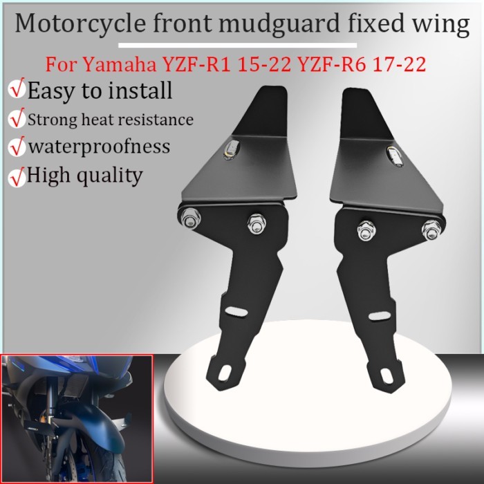 For Yamaha YZF-R6 2017-2022 YZF-R1 2009-2012 MT-10 2016-2022 Motorcycle Front Fender Adjustable Fix