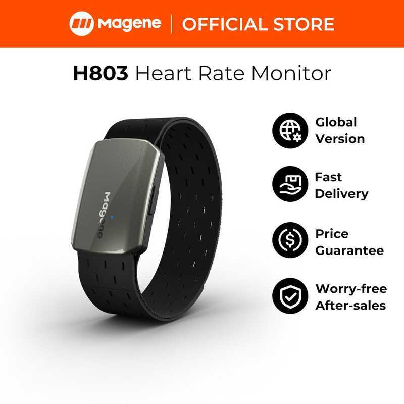 ❤ Magene H803 Heart Rate Monitor Armband Dual Mode การออกกำลังกายกลางแจ้ง บลูทูธ Ant Sensor พร้