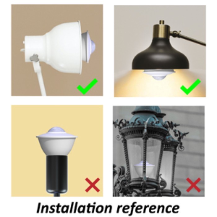 PIR LED Light Bulb 6W GU10 with Man Sensor 100V 120V 220V Hotel Lamp Garage Corridor Balcony Asile
