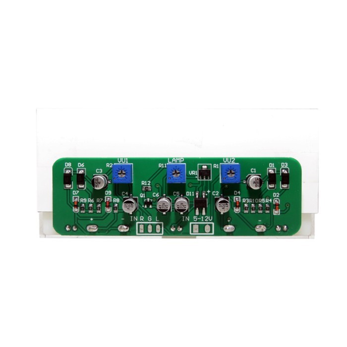 Double pointer VU Meter Stereo Audio Amplifier Board DB Sound Level Indicator Meter Adjustable Back