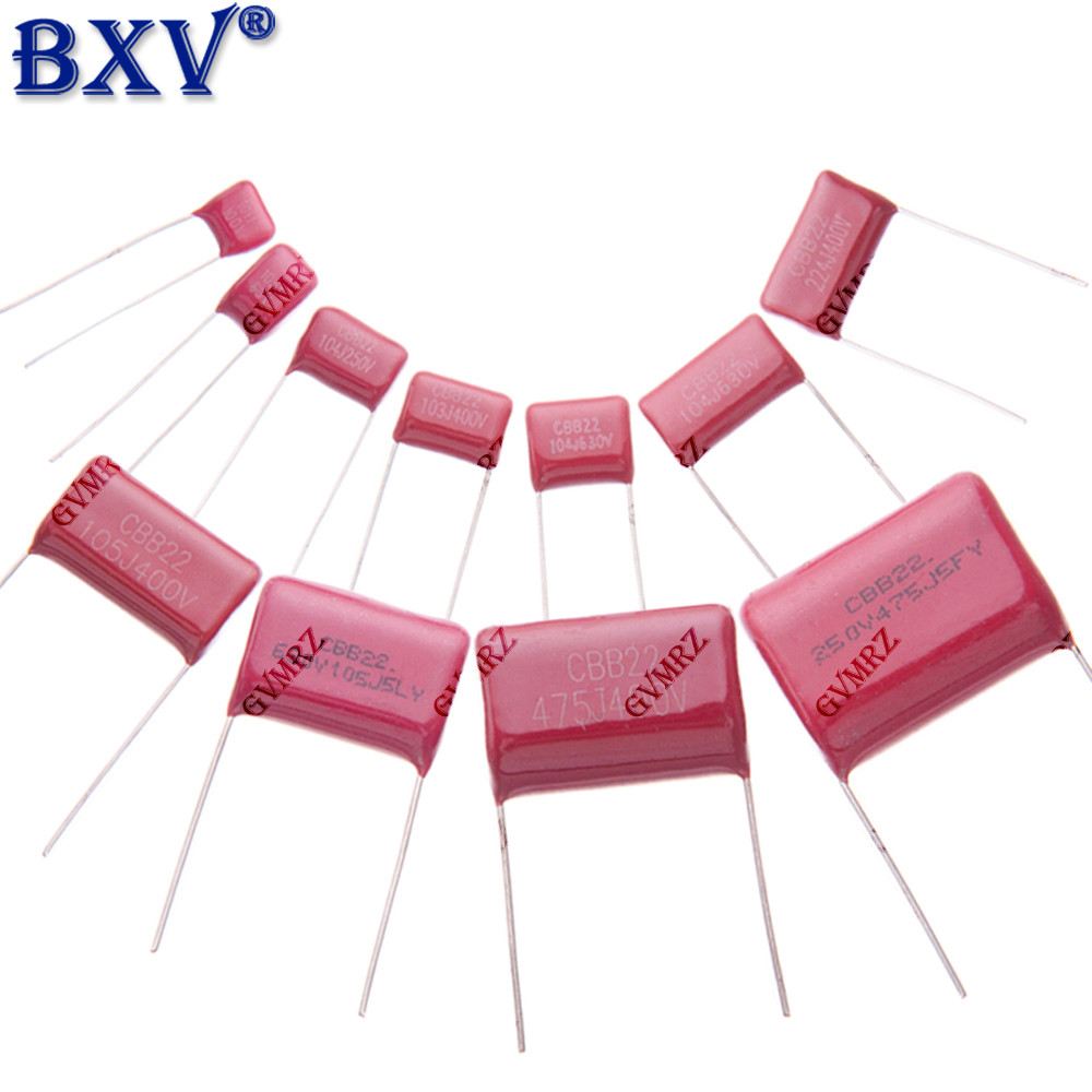 63V 100V 250V 400V 450V 630V 2000V 103J 104J 105J 155J 223J 224J CBB ตัวเก็บประจุฟิล์มโพรพิลีน 225J 