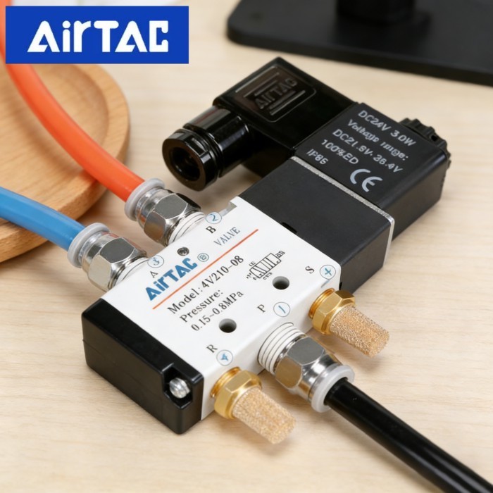 AIRTAC Airtac solenoid pneumatic valve 4V210-08 220V controller air valve reversing valve electroni