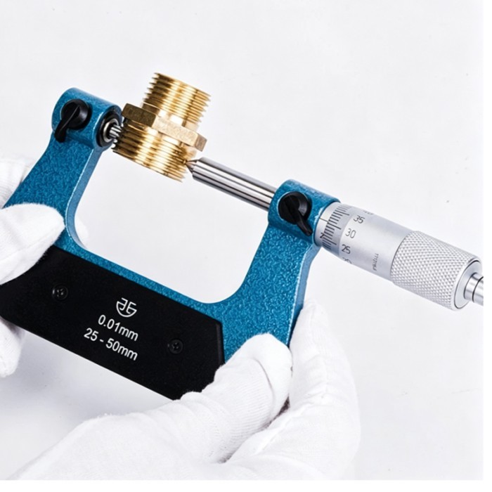 XIBEI 0-25MM Screw Thread Micrometer Industrial Quality With Anvils Outside Micrometer 0.01mm Rotar