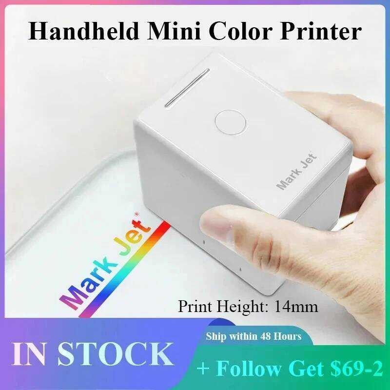 Mark Jet Mini แบบพกพาสีที่กําหนดเองข้อความสมาร์ทโฟนการพิมพ์ไร้สายมือถือ Inkjet Tattoo Printer