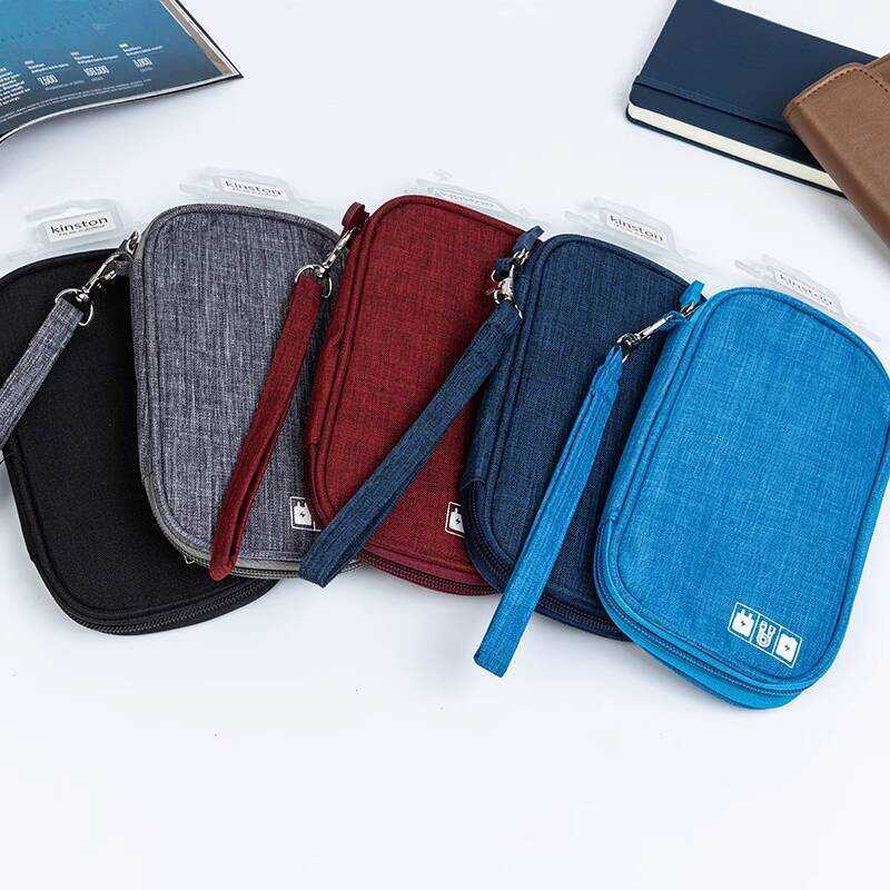 Kinston Travel กระเป๋าโทรศัพท์มือถือกล่องเก็บโทรศัพท์มือถือชุดหูฟังสายเคเบิลข้อมูลกระเป๋าเก็บชาร์จมื