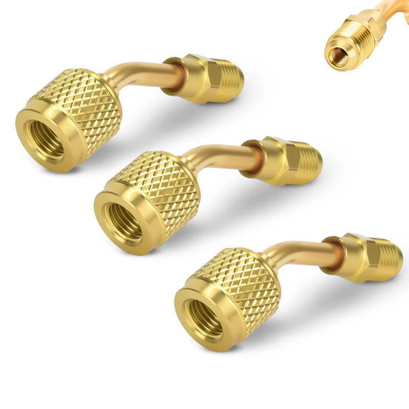 3件A2L R-32 R-454B เหมาะสําหรับ 1/4" ซ้าย-H หญิงถึง 1/4" ขวา