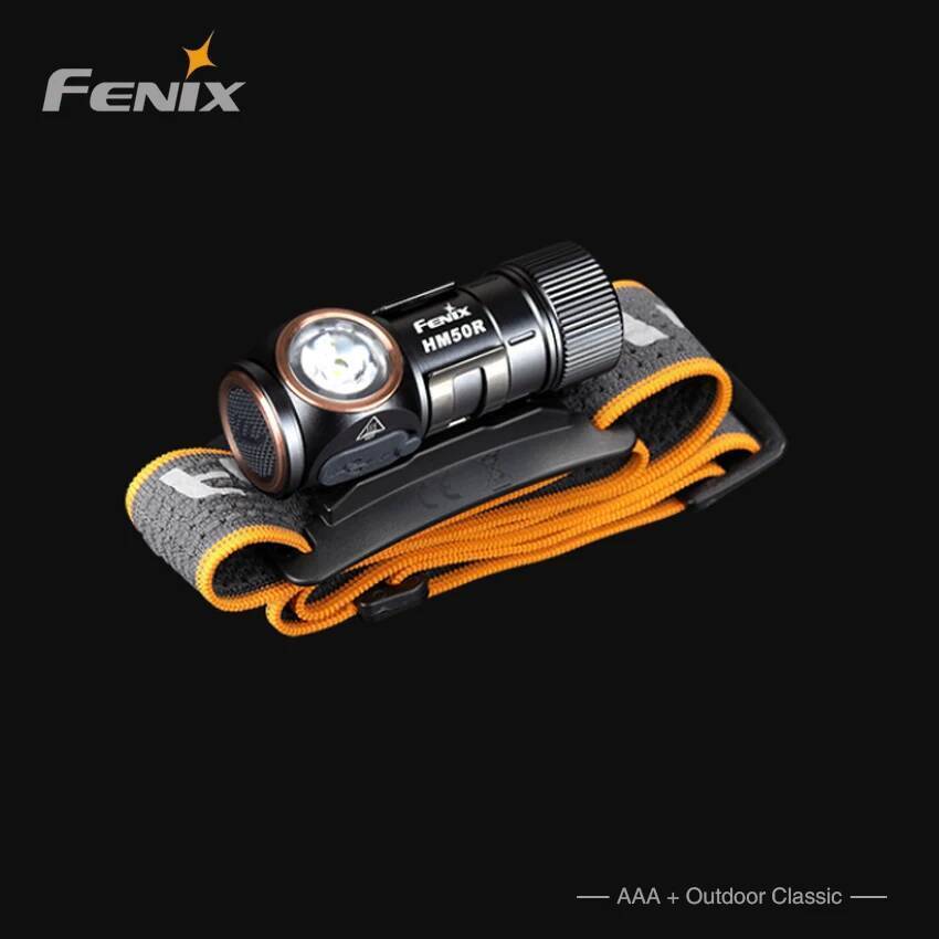 Fenix HM50R V2.0 ไฟฉายแบบคาดศีรษะอลูมิเนียมสีดํา IP68 LED 50000h