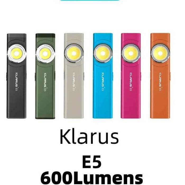 ไฟฉาย Klarus E5 COB ความสว่าง 600 lumens มีแม่เหล็กและชาร์จบằng USB-C