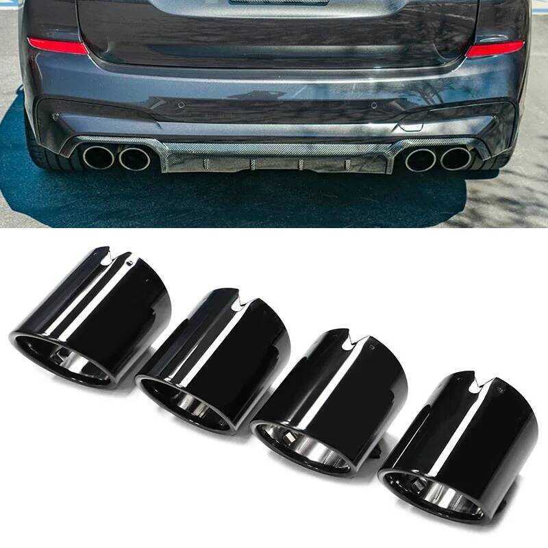 4 ชิ้น/ชุด ฝาครอบตกแต่งสำหรับ BMW F97 X3m F98 X4m F95 X5m F96 X6m ปลายท่อไอเสียทดแทนสำหรับรถแข่ง