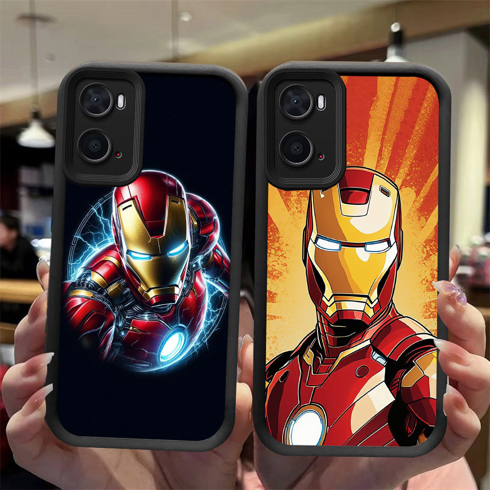 J-28 Iron Man ดำขาวชมพูเคสโทรศัพท์หรับ OPPO A57 A77S A57S A77 A56S A57E 5G