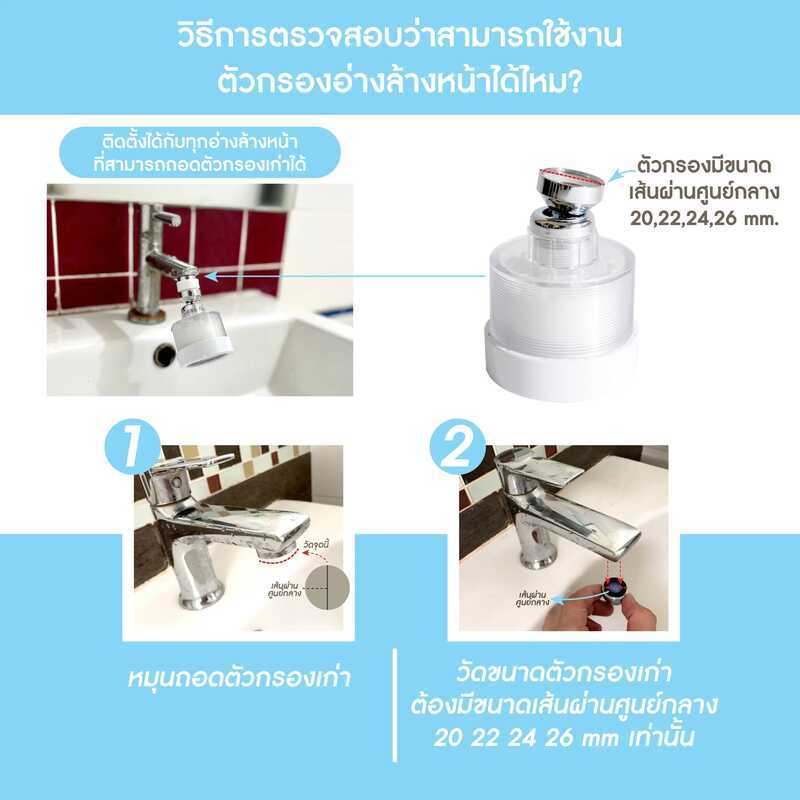 H2o Plus Ultimate Faucet Filter ที่กรองน้ำอ่างล้างหน้า