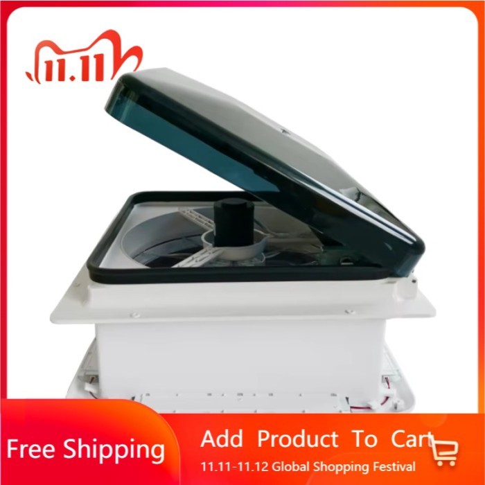 STLF Manual 280*280 340*340 RV Caravan Exhaust Fan with LED Light and Mosquito Net