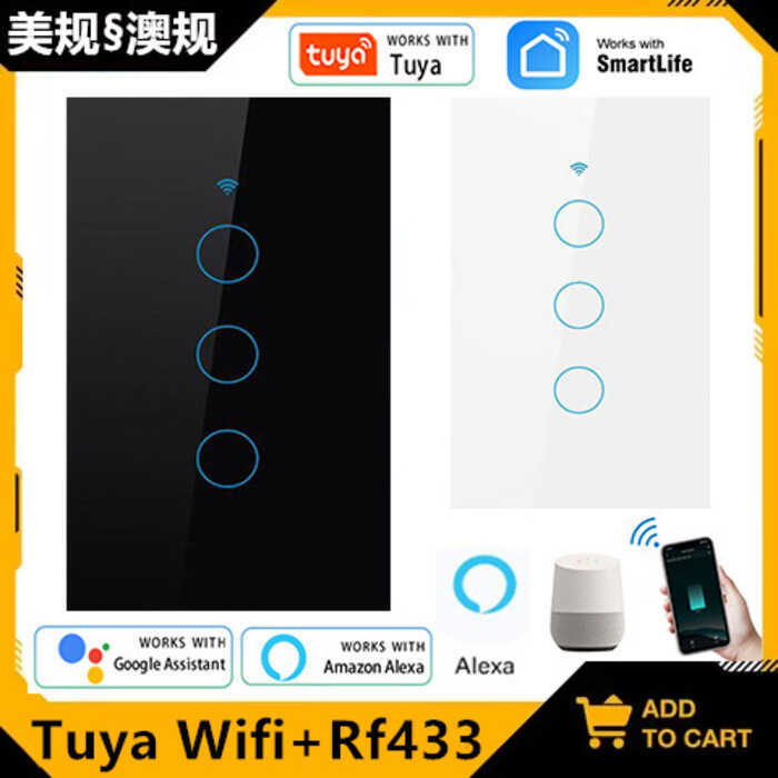 Graffiti Smart Touch Switch EU American WIFI Touch Switch Wall Smart Home Siri Voice Control