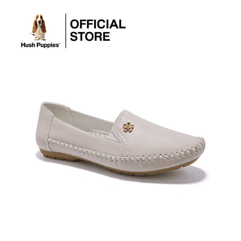 & Hush Puppies Women's Shoes, Model Hp 8Wcfb55Er- White (Genuine Leather Slip-On Casual Shoes)