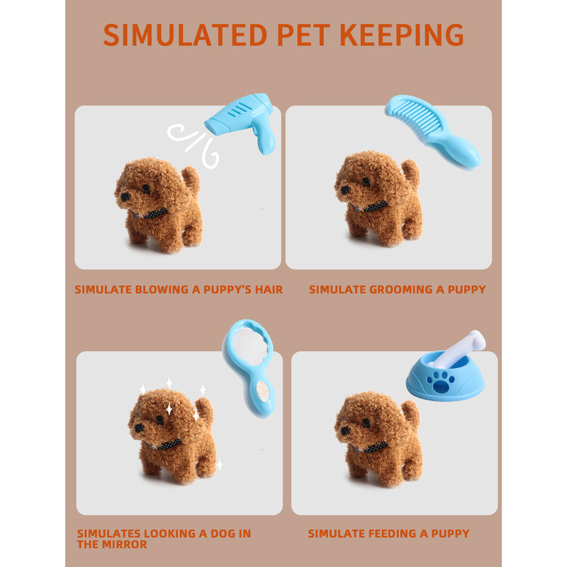 y / B Electronic Interactive Toys - Walking, Barking, Wagging Tail, Kids Toddler Companion Animals.