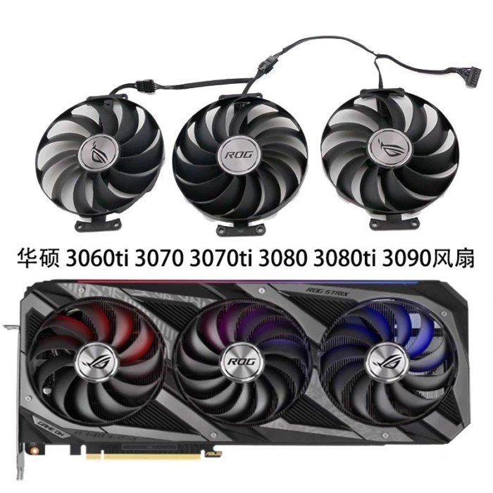 ASUS ROG STRIX 3060Ti 3070 3080 3090 6700xt 6800 Raptor พัดลมการ์ดกราฟิก