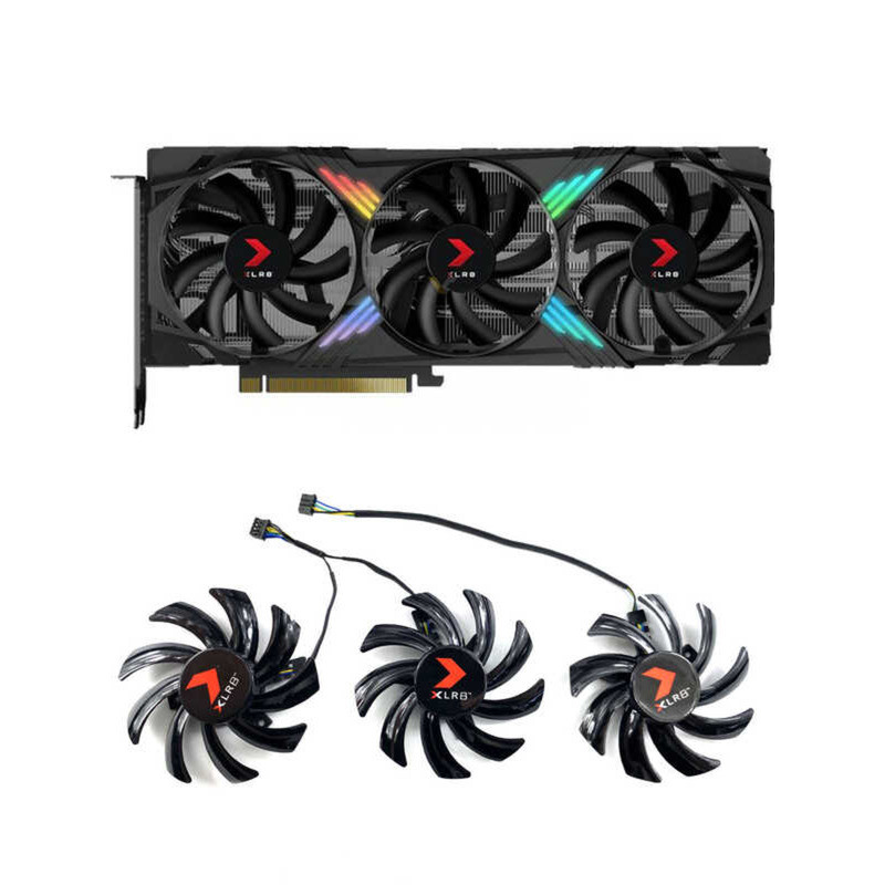 PNY/ ที่จําเป็น恩威RTX4060ti 4070 XLR8 VERTO พัดลมสามพัดลมระบายความร้อน