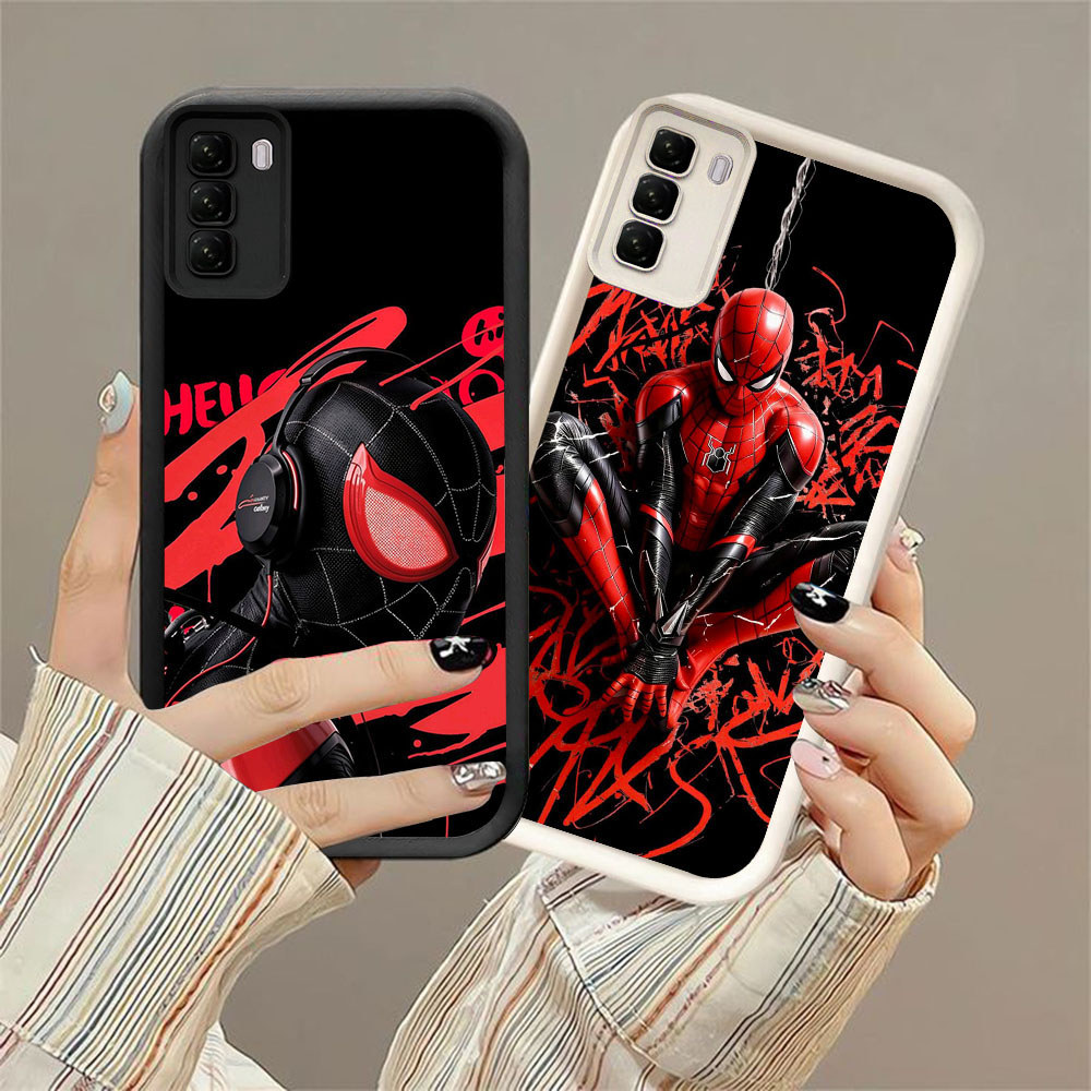 CK-76 Marvel Spider เคสกันกระแทกสําหรับ Infinix HOT 50 Tecno Camon 40 POP Pova 5 8 9 Spark 20 ITEL P