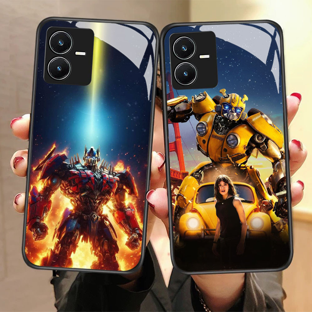 CK-32 Transformers Bumblebee HD Glass Casing สําหรับ VIVO Y22 Y35 Y75 Y28 Y22S V25 Y55 iQOO Z6