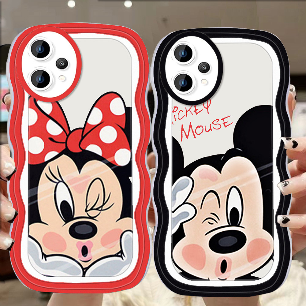 A-99 Mickey Minnie TPU Casing สําหรับ Realme 14T C31 14 9i C35 9 14X C30 Pro Plus 5Gเคสใส