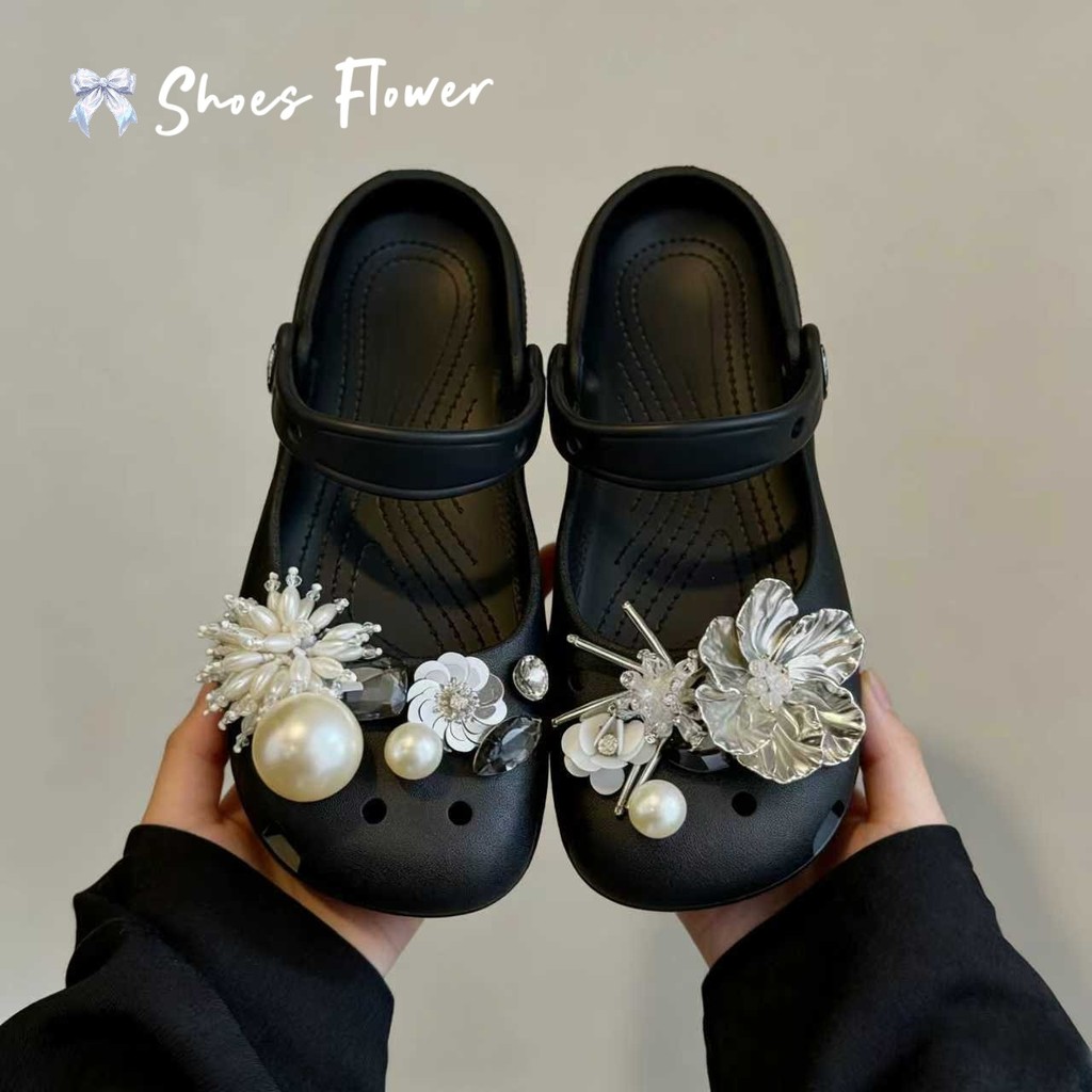 Sweet Girl Handmade Beaded Shoe Buckle ดอกไม้รองเท้าหรูหรา