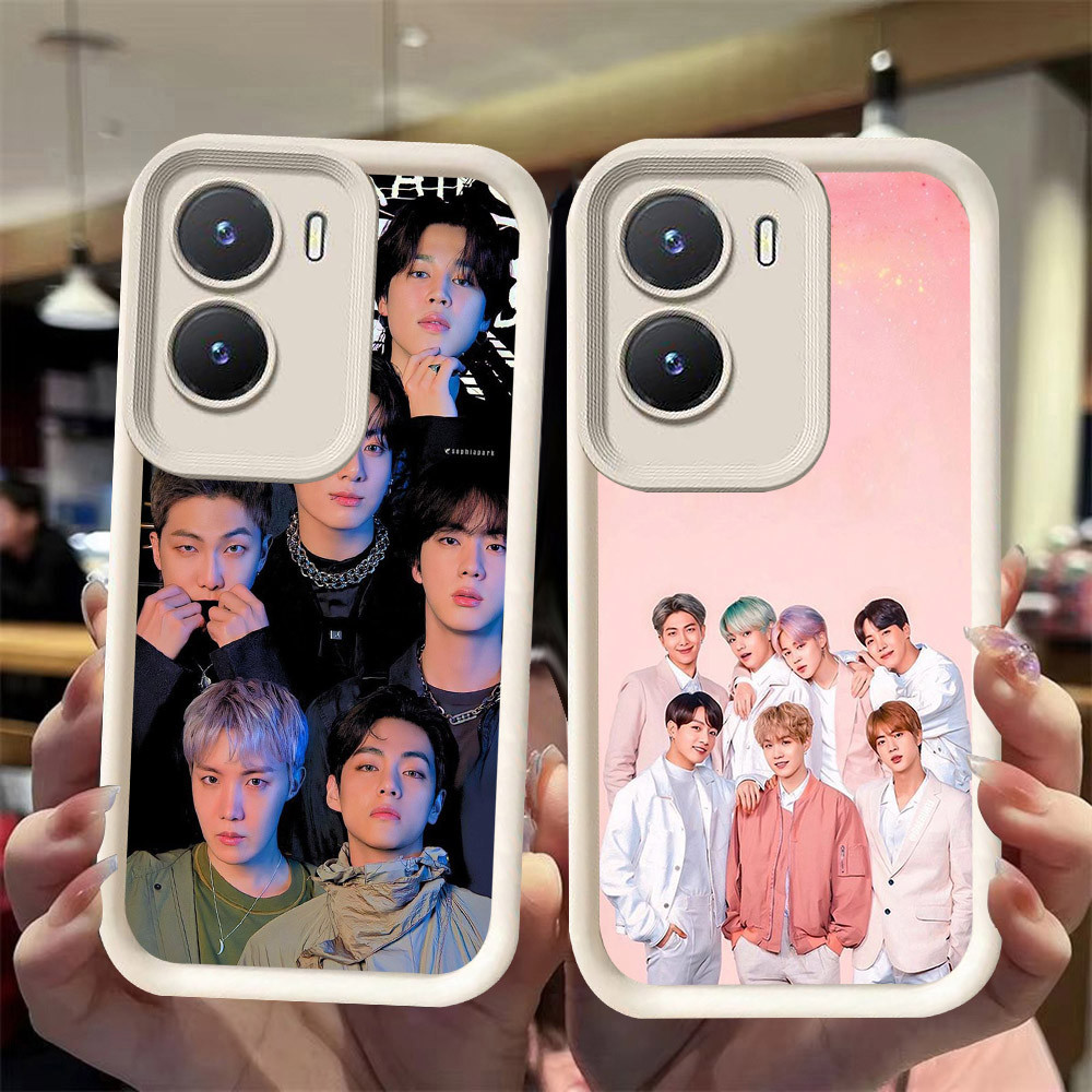 J-31 KPOP_Boys ดำขาวชมพูเคสโทรศัพท์หรับ VIVO Y15S Y02S Y15A Y16 Y01A Y01 IQOO Z7i