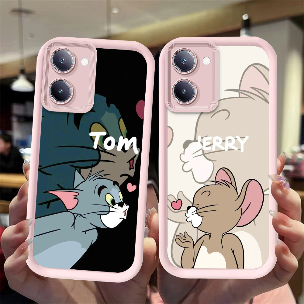J-6 Love Couple ดำขาวชมพูเคสโทรศัพท์หรับ VIVO Y28S Y36 Y27S Y27 5G