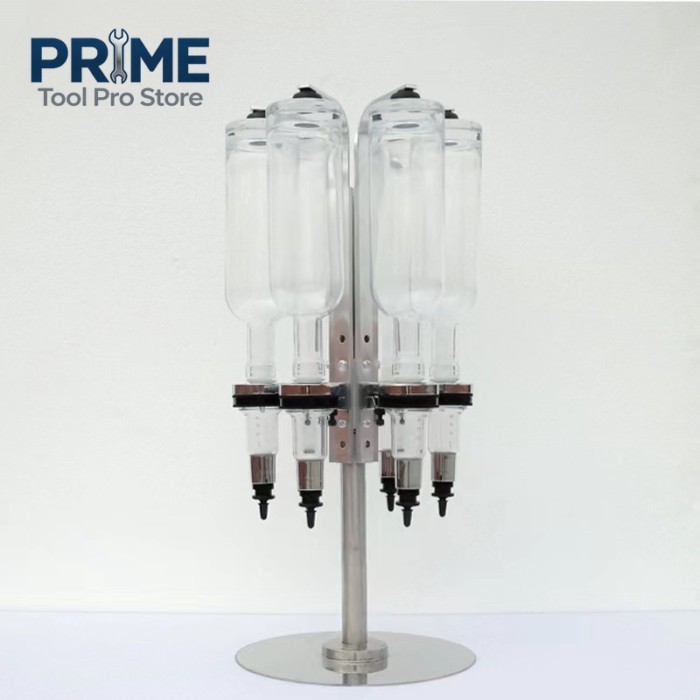 375ml Rotatable Design 6 Bottles Perfume Dispenser Whole Store Perfume Display Rack with 6 Pump Hea