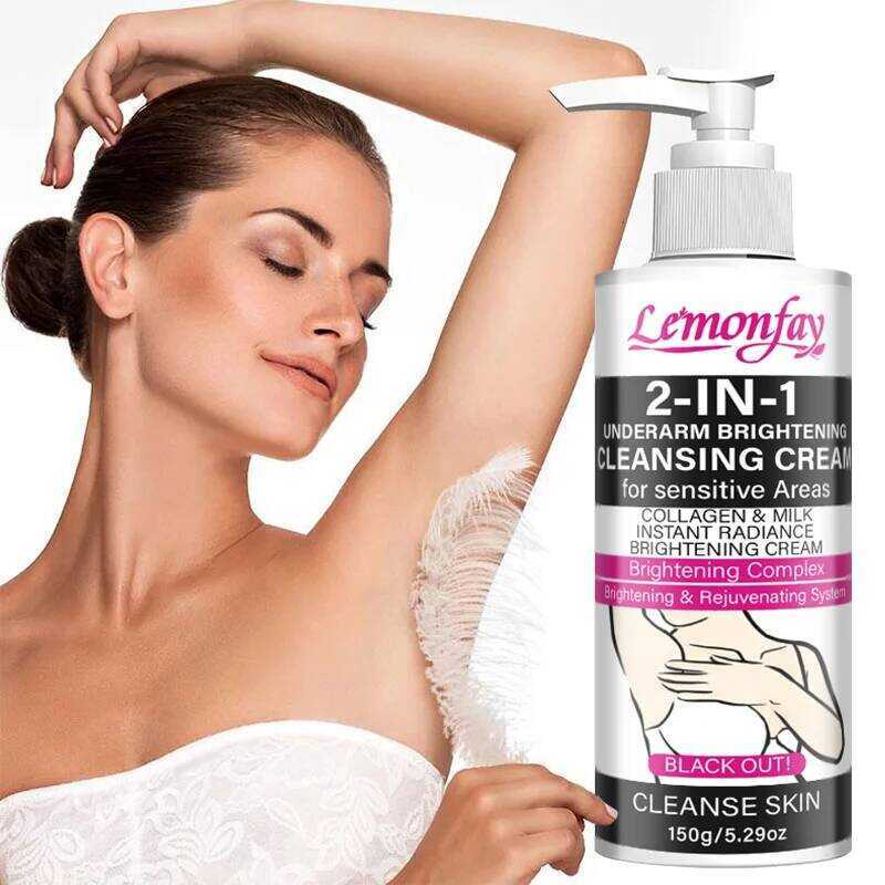 Lemonfay Underarm Brightening Cleanser Cream - สูตรน้ํานมคอลลาเจน 2-in-1 สําหรับพื้นที่บอบบาง