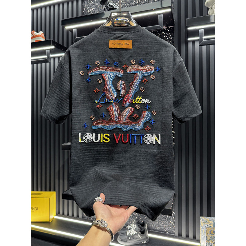 ❤ FGD | เสื้อยืดคอลมแขนสั้น พิมพ์ตัวอักษรปักหรูหรา