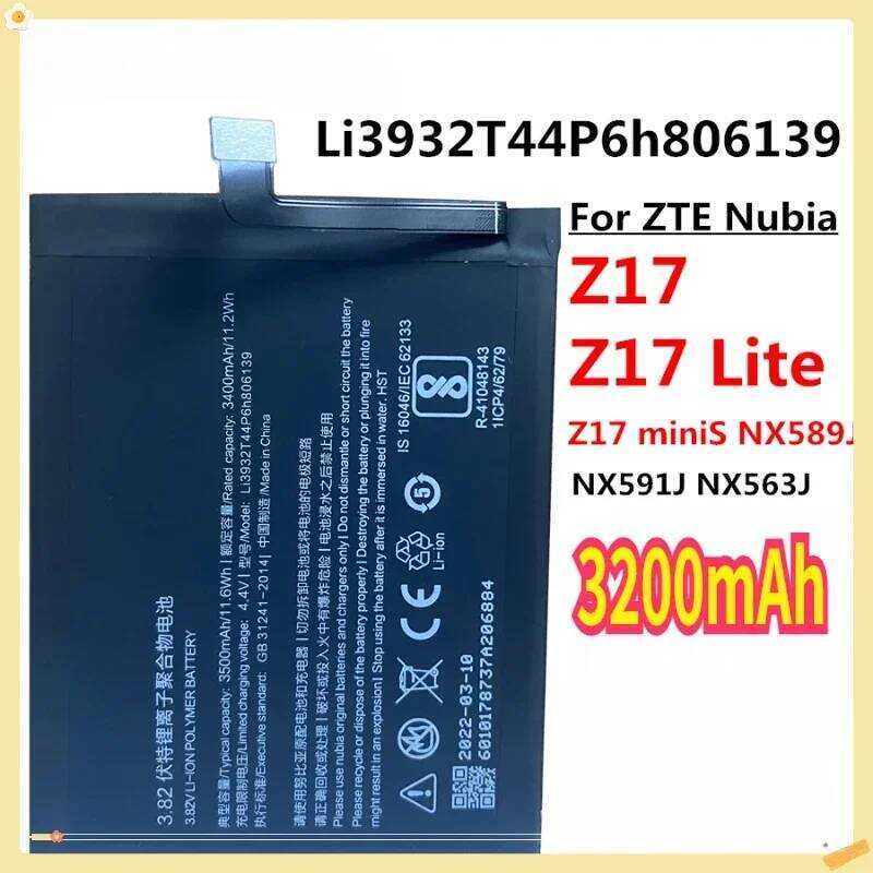 แบตเตอรี่ Li3932t44p6h806139 สำหรับโทรศัพท์มือถือ ZTE Nubia Lite Nx591j Nx563j Z17 Minis Nx589j ควา