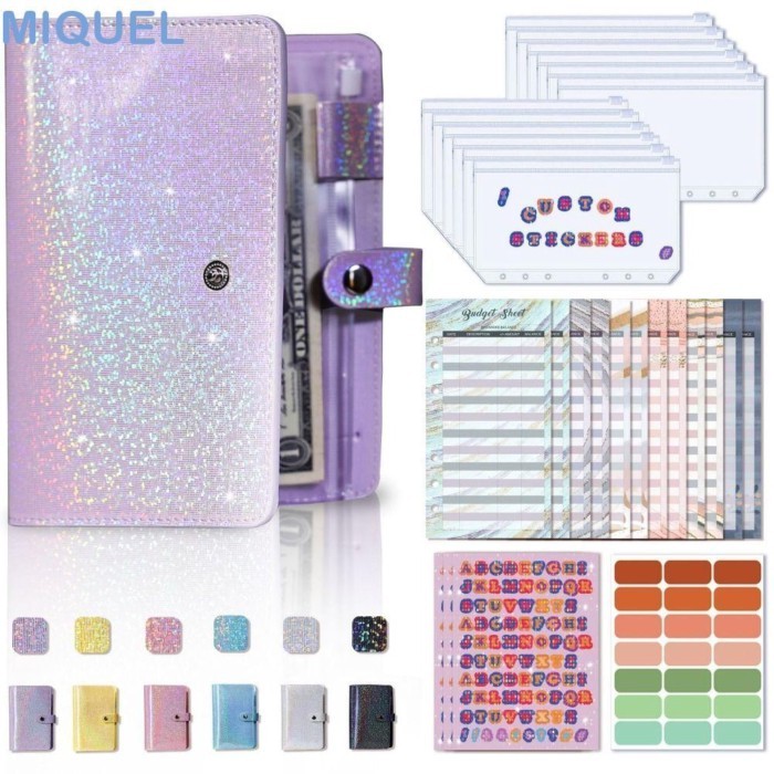 Build-in Binder Planner กระเป๋าสตางค์ประหยัดเงิน Build-in Management A6 Build-in Binder, หนังหนังนุ่