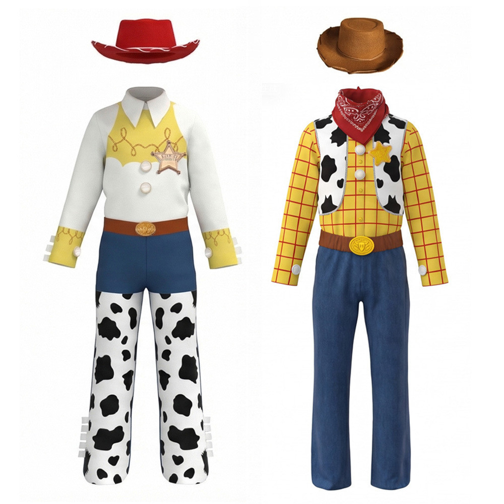 ชุดคอสเพลย์ Toy Story Woody และ Jessie ใหม่สําหรับการเล่นบทบาทของเด็กฮาโลวีน