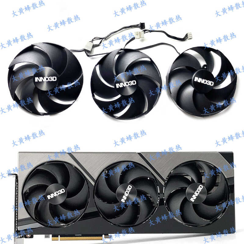 INNO3D/Yingzhong RTX4080 4090 4090D X3 กราฟิกการ์ดพัดลมระบายความร้อน FD10020M12D