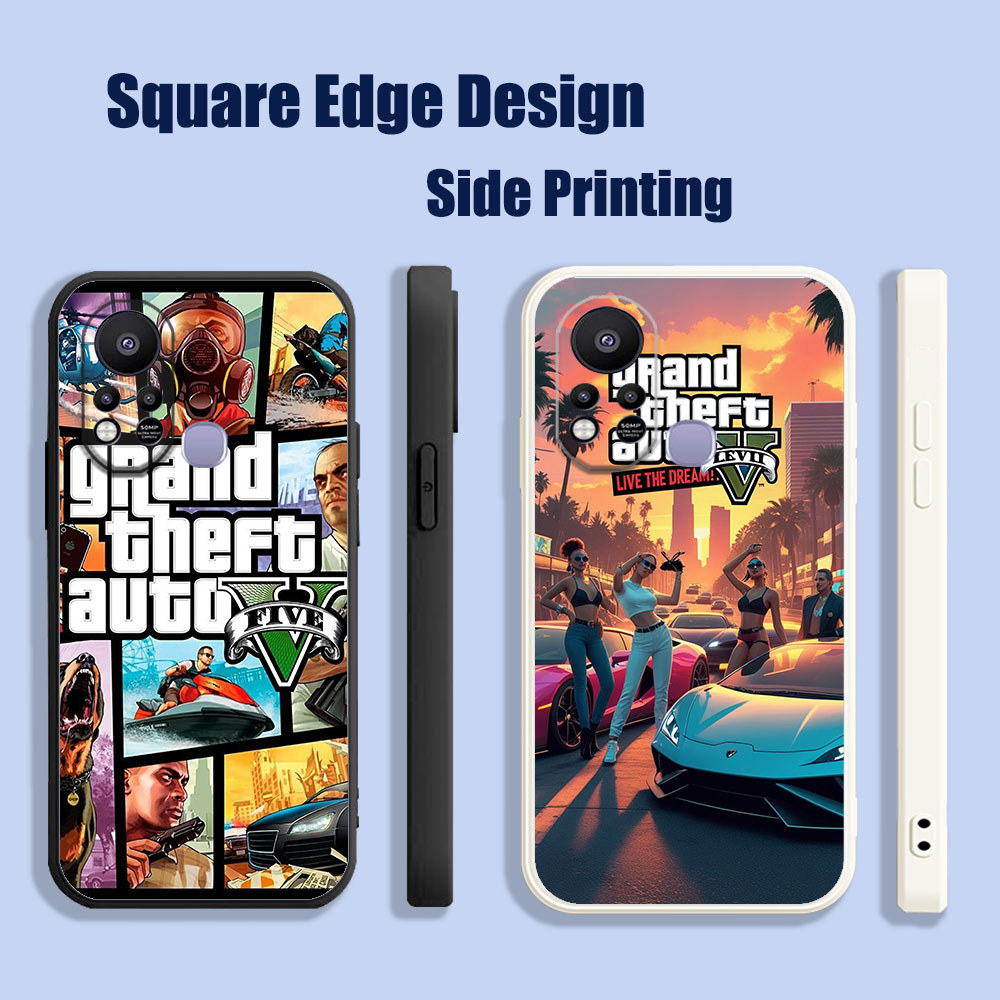 ปลอกสําหรับ Huawei Nova 3i 7i 8i 5T Y9S Grand Theft Auto V เกม BOK03 เคสโทรศัพท์ขอบสี่เหลี่ยม