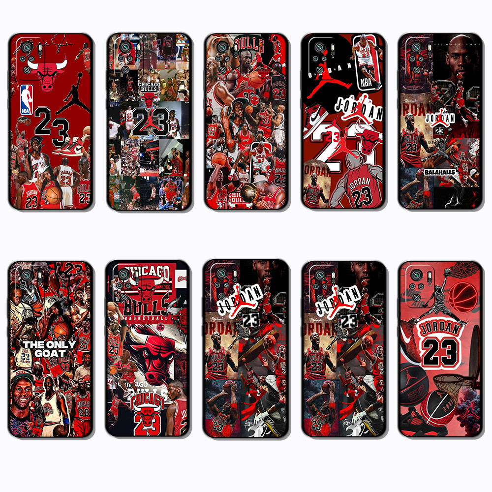 Xiaomi Redmi Note 10 10S 11 SE 10T Poco M3 M5S Pro Michael Jordan แฟชั่นเคสโทรศัพท์สีดํานุ่ม