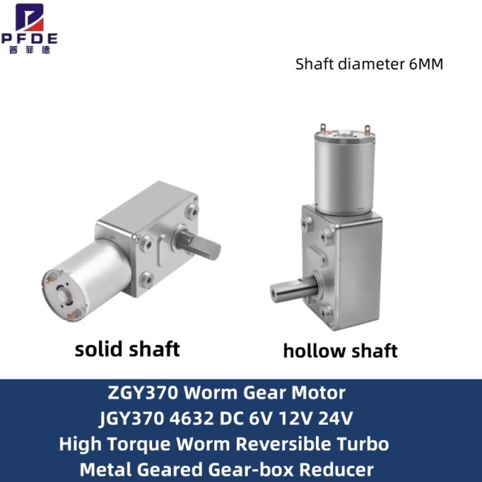 NEW  Worm Gear Motor JGY370 DC 6V 12V 24V High Torque Worm Gear-box Reducer 2rpm/5rpm/10rpm/15rpm/2
