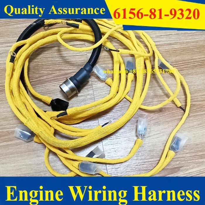 Excavator Engine 6D125 6156-81-9320 6156819320 Engine Wiring Harness for Komatsu PC400-7 Engine Wir