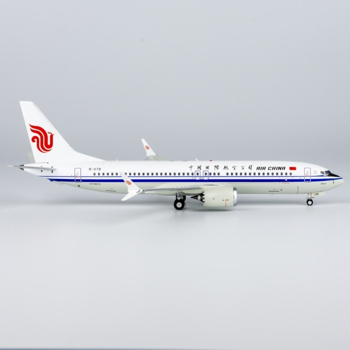 พร้อมสต็อก NG ยี่ห้อ 1: 200 China International Airlines B737-Max8 B-1178 เครื่องบินรุ่น Out of Prin