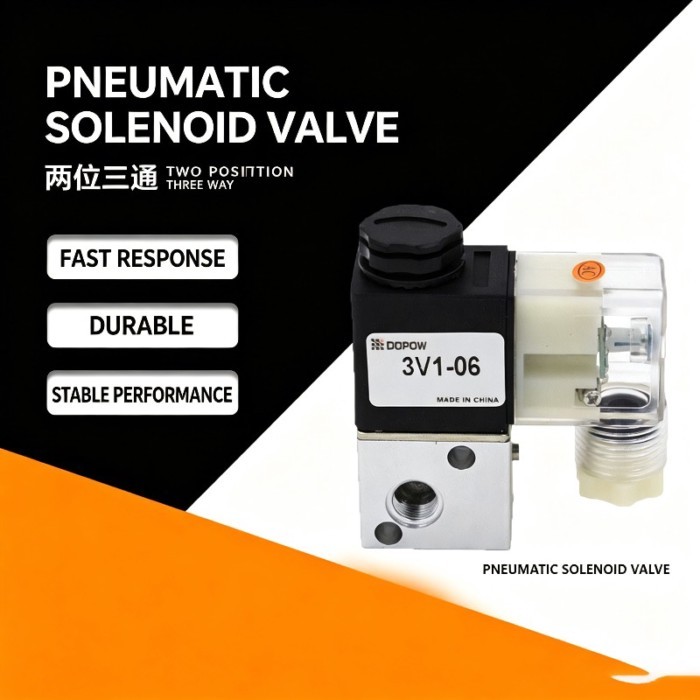 AC220V DC24V DC12V 3V1-M5 3V1-06/08 2 Position 3 Way Pneumatic Solenoid Valve Port 1/8" 1/4"NC  Ele