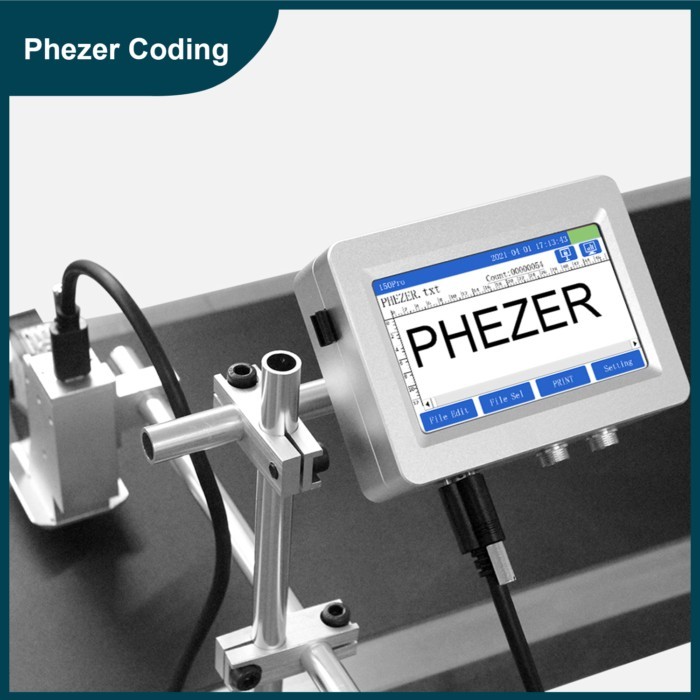 For Hp Phezer 12.7/25.4mm PX1S Label Printer Online Inkjet Printer Computer TIJ QR Bar Batch Code D