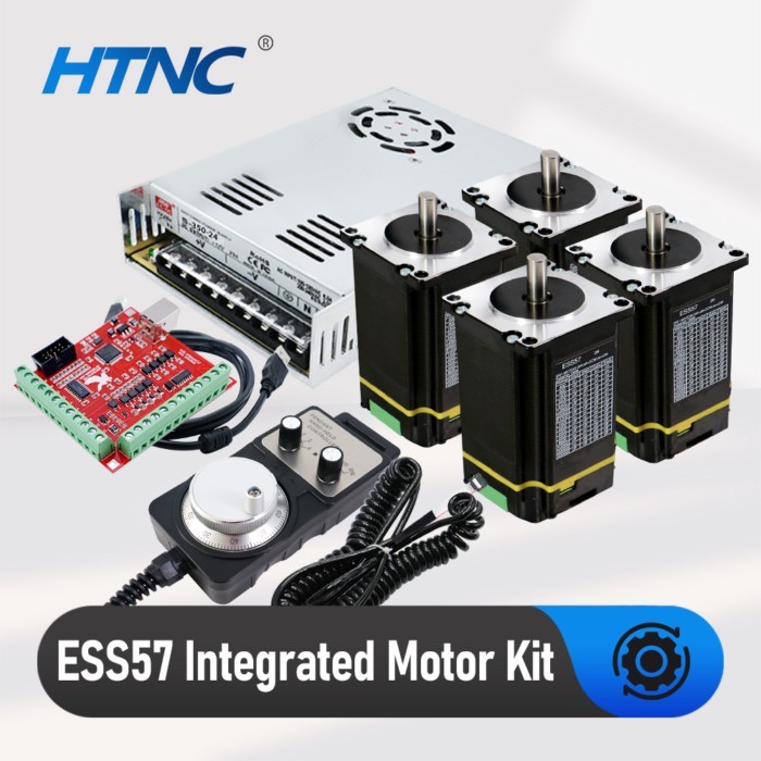 Nema 23 Integrated Motor Kit 4 Axis DC Engines ESS57 2Nm 4.2A Nema23 Close Loop Stepping Motor + MA