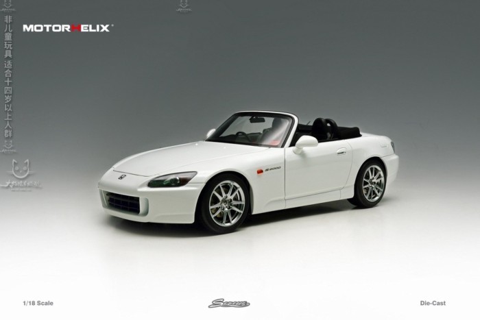 MOTOR HELIX MH Honda Honda S2000 (AP2) 1/18 Alloy Full Open Car Model Jewelry