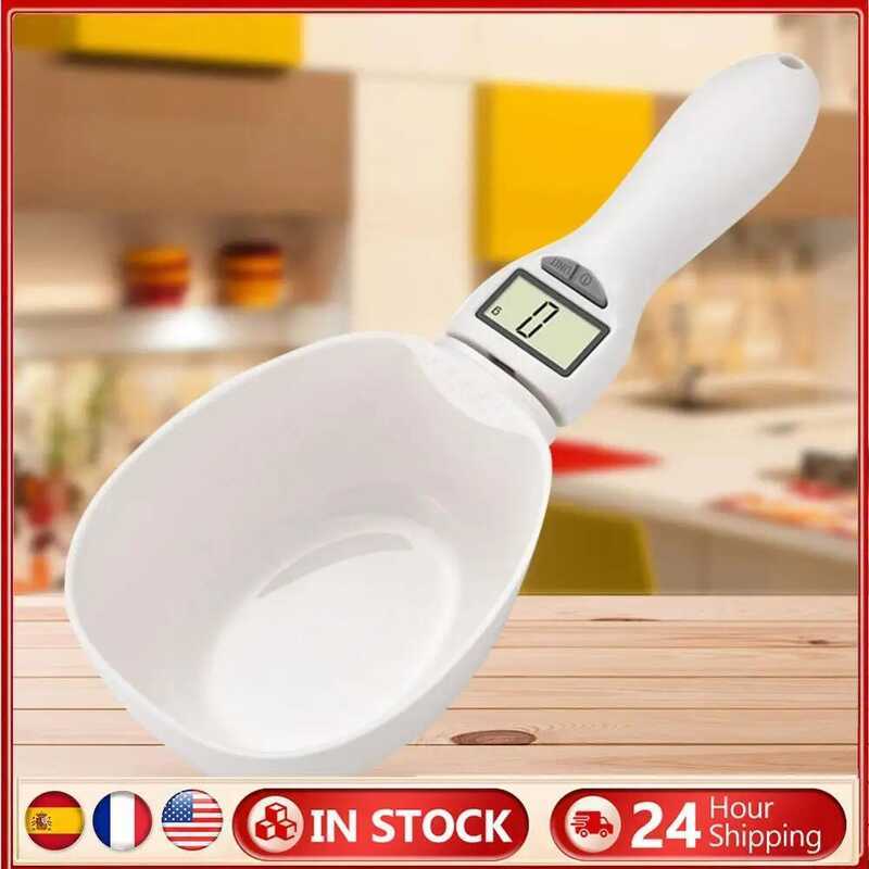 C Digital Display Coffee Sugar Spoon Scale Detachable Pet Bowl Measuring Spoon Plastic Washable Eas