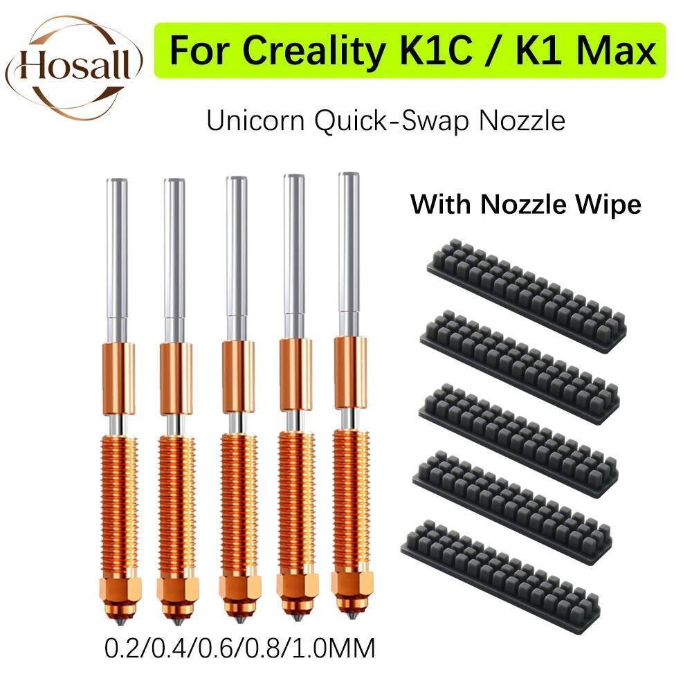 TA K1C หัวฉีดยูนิคอร์น Tri-Metal Steel-Tipped Copper & Titanium Alloy Heatbreak K1c หัวฉีดชุดทําความ