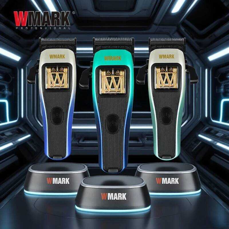 WMARK Professional ตัดผมine Barber ต่อ Vector มอเตอร์ 10000 RPM ที่กันจอนไฟฟ้าสําหรับผู้ชาย NG-X1 PO